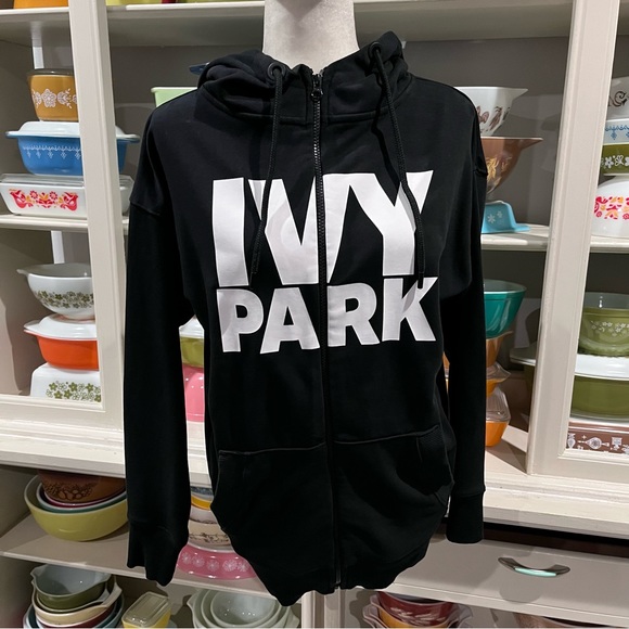Ivy Park Black Full-Zip Logo Hoodie - Size XS - Picture 4 of 16